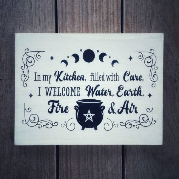 Witchy Wooden Kitchen Sign.